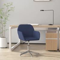 Kantoorstoel draaibaar stof blauw