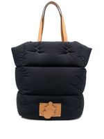 Moncler sac cabas matelassé à patch logo - Bleu Moncler sac cabas matelassé à patch logo - Bleu