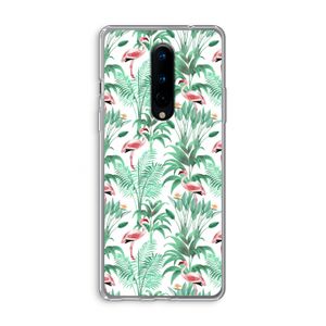 Flamingo bladeren: OnePlus 8 Transparant Hoesje