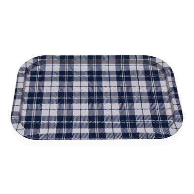 Dienblad Versa Vichy Blauw Metaal 23 X 1,5 X 34 CM