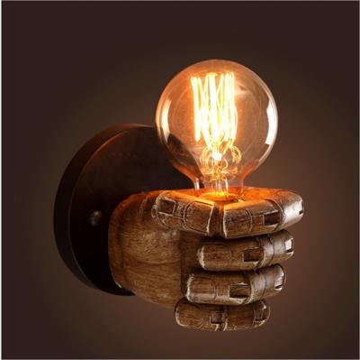 Creatieve persoonlijkheid vuist muur lamp slaapkamer bed Restaurant Cafe hars decoratieve antieke lampen type: linkerhand