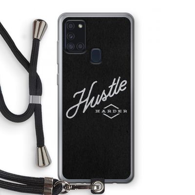 Hustle: Samsung Galaxy A21s Transparant Hoesje met koord