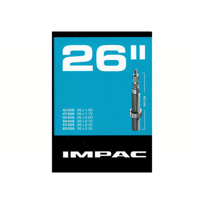 Impac binnenband (by schwalbe) sv26 26x1.50 26x2.35 etrto 40/60-559 ventiel: sclaverand/frans 40mm