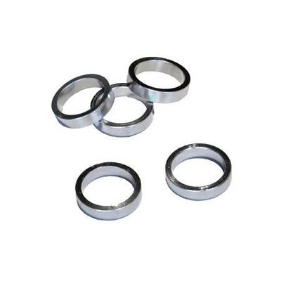 VWP balhoofdtussenring spacer alu 8mm 1.1/8" zilver p/5