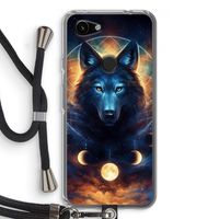 Wolf Dreamcatcher: Pixel 3a Transparant Hoesje met koord