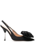 Blumarine escarpins à fleur appliquée 105 mm - Noir