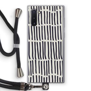 Moroccan stripes: Samsung Galaxy Note 10 Transparant Hoesje met koord