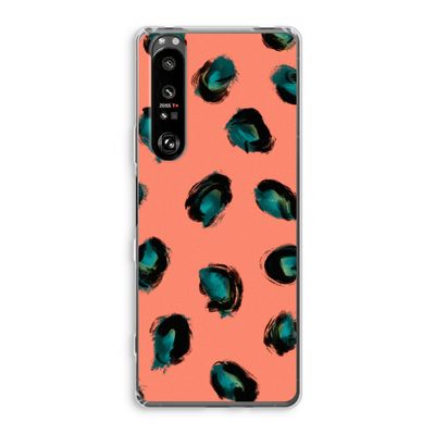 Pink Cheetah: Sony Xperia 1 III Transparant Hoesje