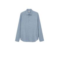 Mango Man regular fit overhemd lichtblauw - thumbnail