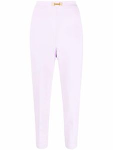 Elisabetta Franchi pantalon court à détail de mors - Violet