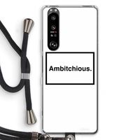 Ambitchious: Sony Xperia 1 III Transparant Hoesje met koord