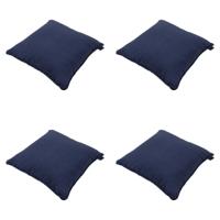 Sierkussen 60x60 cm Piping Panama Indigo (4 stuks) Madison - Madison