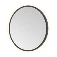 Spiegel Hotbath &MORE 40x40 cm LED-Verlichting Rond Geborsteld Zwart PVD