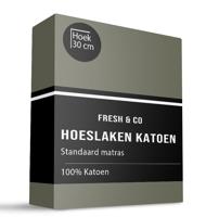 Hoeslaken - Katoen - Truffel - Verkoelend - 180x200 cm - Keuze Uit Meerdere Kleuren - Fresh and Co - Dekbed-Discounter.nl