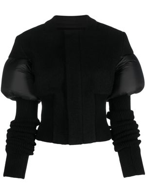 Rick Owens veste crop à empiècements - Noir