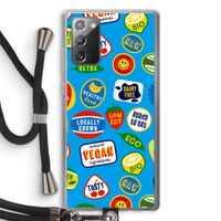 Fruitsticker: Samsung Galaxy Note 20 / Note 20 5G Transparant Hoesje met koord