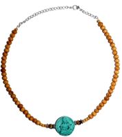 Sandalwood Verstelbare Ketting - Turquoise  Medicine Buddha