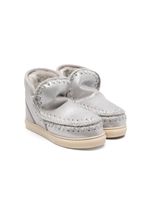 Mou Kids bottines Eskimo à détails de coutures - Argent