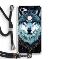 Darkness Wolf: Pixel 3 XL Transparant Hoesje met koord Darkness Wolf: Pixel 3 XL Transparant Hoesje met koord