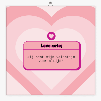 Tekst tegeltje love note