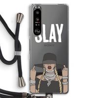 Slay All Day: Sony Xperia 1 III Transparant Hoesje met koord