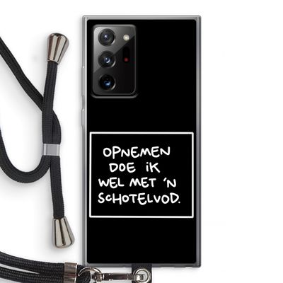 Schotelvod: Samsung Galaxy Note 20 Ultra / Note 20 Ultra 5G Transparant Hoesje met koord