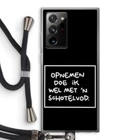 Schotelvod: Samsung Galaxy Note 20 Ultra / Note 20 Ultra 5G Transparant Hoesje met koord