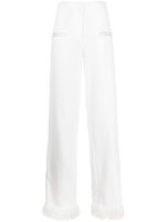 Genny pantalon ample à ornements strassés - Blanc