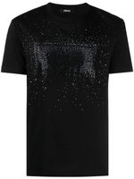 Versace t-shirt en coton à logo strassé - Noir - thumbnail