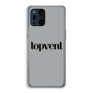 Topvent Grijs Zwart: Oppo Find X3 Transparant Hoesje