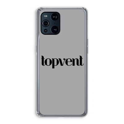 Topvent Grijs Zwart: Oppo Find X3 Transparant Hoesje