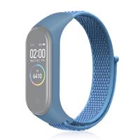 Slimme horloge nylon geweven polsband horloge band voor Xiaomi mi band 3/4 (blauw)