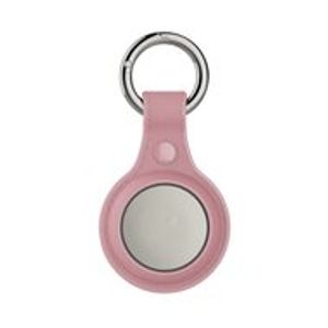 AirTag case Litchi Texture series - siliconen sleutelhanger met ring - roze