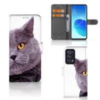 OPPO Reno 6 Pro Plus 5G | Telefoonhoesje | Met pasjeshouder | Kat