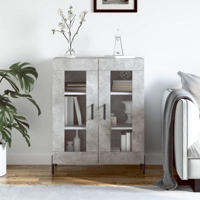 Dressoir 69,5x34x90 cm bewerkt hout betongrijs