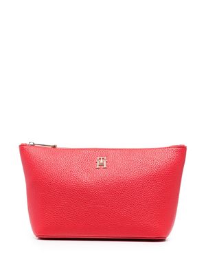 Tommy Hilfiger trousse de toilette à plaque logo - Rouge