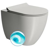 Toilet Closet Swirlflush S-Trap/P-Trap Sapho Pura 36x55 Mat Licht Grijs