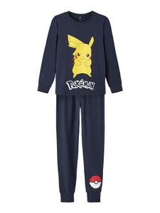 Name It Name It Kinder Pyjama Jongens Lang Blauw Pokémon Pikachu