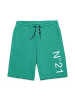 Nº21 Kids short en coton à logo imprimé - Vert