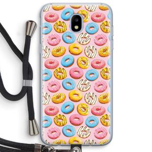 Pink donuts: Samsung Galaxy J5 (2017) Transparant Hoesje met koord