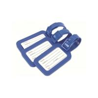 Dunlop Kofferlabels - 3x stuks - blauw - bagagelabels - kunststof - 8 x 5 cm