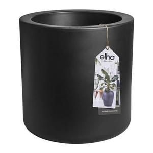 Elho Pure Cilinder Wheels 50 - Zwart - L 50 x B x H 50 cm - Balkon, Binnen en Buiten - 100% gerecycled