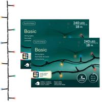 Kerstverlichting - 2x - 240 led lampjes - gekleurd - 23 meter - buiten - lichtsnoer Kerstverlichting - 2x - 240 led lampjes - gekleurd - 23 meter - buiten - lichtsnoer