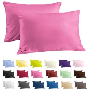 Zavelo Katoen Kussenslopen Basics Fuchsia (set van 2)-60 x 70 cm (standaard)