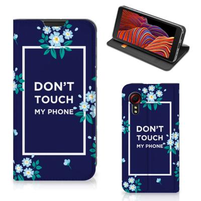 Samsung Galaxy Xcover 5 Design Case Flowers Blue DTMP Samsung Galaxy Xcover 5 Design Case Flowers Blue DTMP
