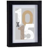 Houten fotolijst - zwart - 13 x 18 cm - fotolijstje - met passe-partout - decoratie Houten fotolijst - zwart - 13 x 18 cm - fotolijstje - met passe-partout - decoratie