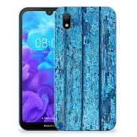 Huawei Y5 (2019) Bumper Hoesje Wood Blue