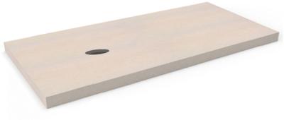 Ben Elina blad Beige beton 120x45x2 cm met 1 sifonuitsparing links zonder kraangat