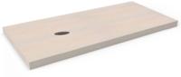 Ben Elina blad Beige beton 120x45x2 cm met 1 sifonuitsparing links zonder kraangat