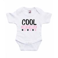 Baby rompertje - oom cadeau romper - cool like my uncle - wit/roze - cadeau romper - kraamcadeau - thumbnail